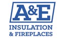 A and E Insulation and Fireplaces Logo