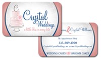 Crystal Weddings Business Cards