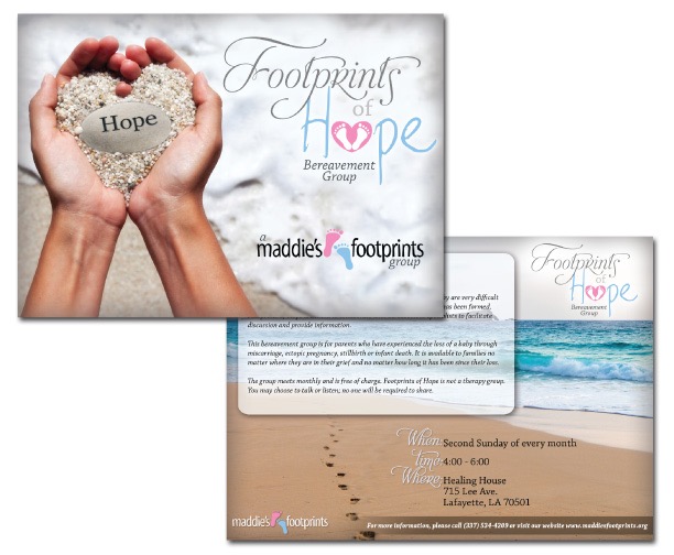 Maddies Footprints - Footprints of Hope Postcards