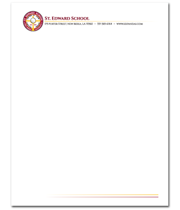 St Edward School - Letterhead