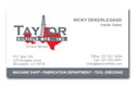 Taylor Oilfield Business Cards