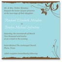 Blue and Brown Wedding Invitations